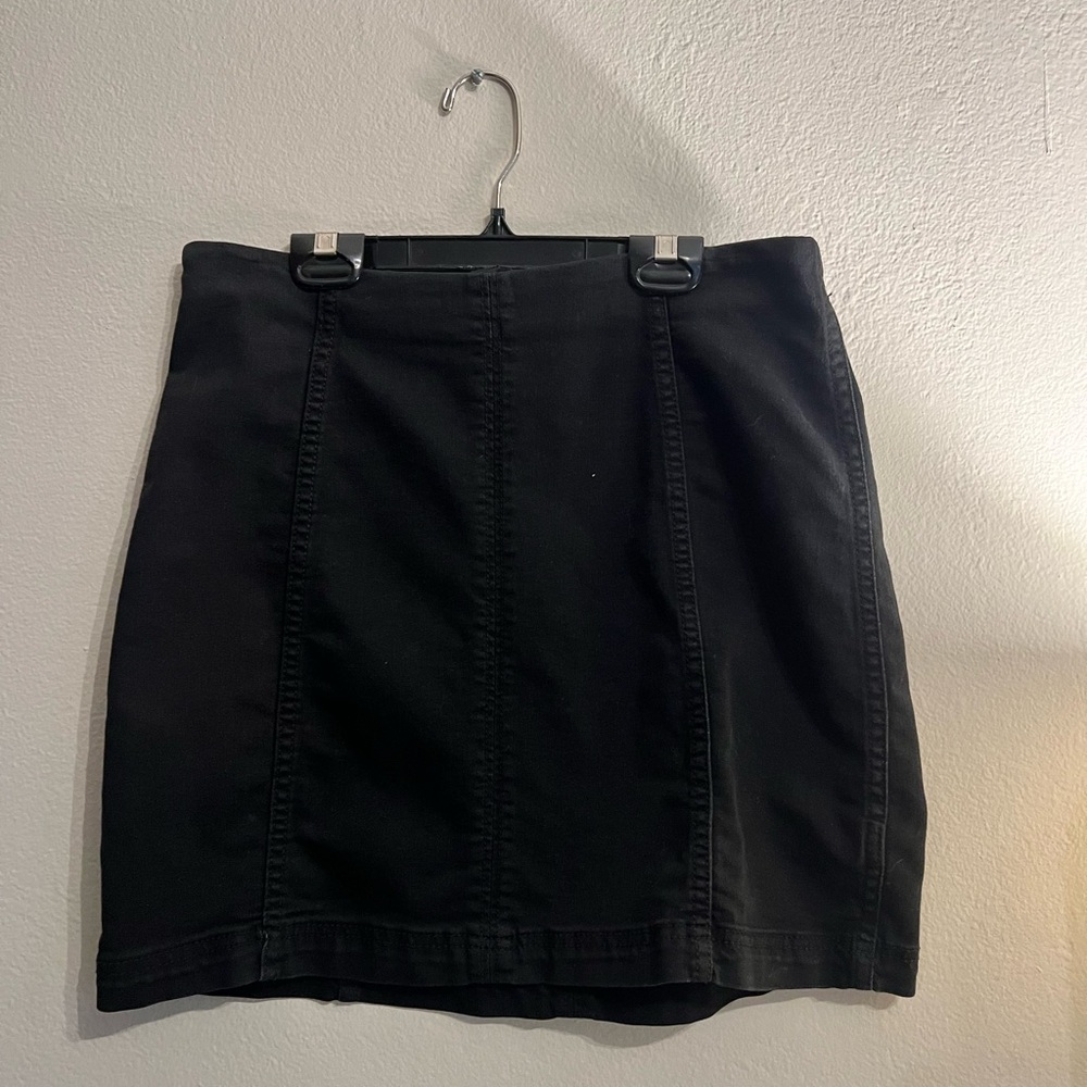 Free People Black Pencil Mini Skirt for Work